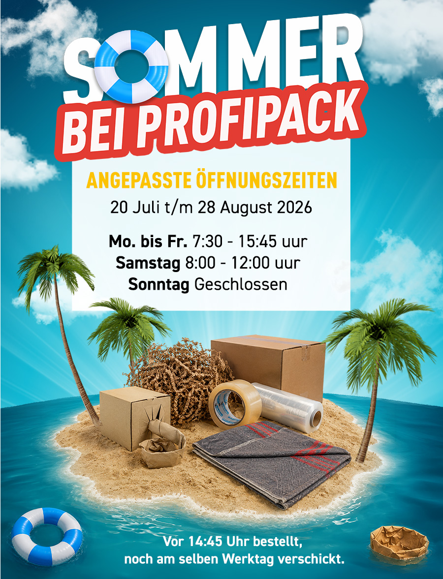Aangepaste openingstijden zomer bij Profipack
